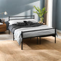 Metal Bed Frame Modern Design Single, Double, King, Extra Strong Black Finish Sturdy & Durable