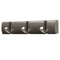 Wall Mounted Door Hook Rack – 3 Concealed Nickel Hooks on Dark Grey Board
