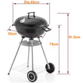 BBQ Grill Kettle Charcoal Portable Round 45cm Barbecue Outdoor Heat Party Patio