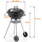 BBQ Grill Kettle Charcoal Portable Round 45cm Barbecue Outdoor Heat Party Patio