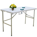 Heavy Duty 4ft Folding Table – Portable Plastic Banquet & Camping BBQ Table