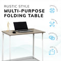 Foldable Computer Desk Wooden Folding Work Table Laptop Office PC Space Saving