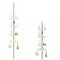Telescopic Showe pole with trays – white & chrome