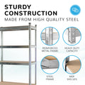 Boltless 180cm High 5 Tier Heavy Duty Galvanised Steel Shelving Unit – 875kg Capacity