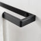 Black Wall Mounted Towel Holder – 30cm Rectangle Rail, Bathroom & Kitchen