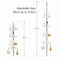 Telescopic Showe pole with trays – white & chrome