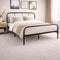 Bed Frame Metal Rounded Headboard Easy Assembly Under Storage Single Double King