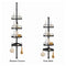 Telescopic shower pole with trays – Black