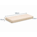 2 Seater Bench Cushions Outdoor Seat Pad – Water & UV Resistant, Removable Cover 108cm