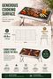 Stainless Steel Portable BBQ Grill. Large Folding Charcoal Barbecue with 72cm Cooking Surface and No Tool Assembly.