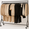 Heavy Duty Clothes Rail – Strong Black Garment Rack with Locking Wheels