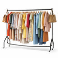 Extra Strong Heavy Duty Black Steel Clothes Rail with Locking Wheels – 6ft, 5ft & 4ft