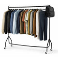 Extra Strong Heavy Duty Black Steel Clothes Rail with Locking Wheels – 6ft, 5ft & 4ft