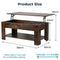 Coffee table Rustic Oak with opening table top