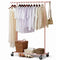 Heavy Duty Adjustable Clothes Rail with Shelf & Locking Wheels – Black, White, Gold, Chrome, Pink