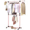 Double Clothes Rail with Adjustable Height & Extendable Top Rail