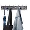 Black Wooden Coat Rack – 6 Double Hooks, Wall or Door Mountable