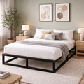 Metal Platform Bed Frame with Underbed Storage