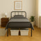 Bed Frame Metal Rounded Headboard Easy Assembly Under Storage Single Double King
