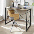 Folding Desk Table Desktop & Metal Frame – 100 x 50 x 75 cm