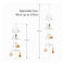 Telescopic shower pole with trays – white