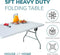 Heavy Duty 5ft Folding Table – Portable Plastic Banquet & Camping BBQ Table
