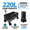 220L Foldable Utility Trolley – Heavy Duty Cart with Carry Bag, Liner & Bungee Ropes