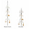 Telescopic Showe pole with trays – white & chrome