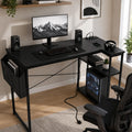 L-Shaped Gaming Desk with Built-In Charging & PC Shelf
