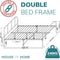 Bed Frame Metal Rounded Headboard Easy Assembly Under Storage Single Double King