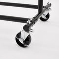 Heavy Duty Adjustable Clothes Rail with Shelf & Locking Wheels – Black, White, Gold, Chrome, Pink