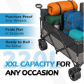 220L Foldable Utility Trolley – Heavy Duty Cart with Carry Bag, Liner & Bungee Ropes