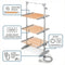 3-Tier Heated Clothes Airer with Cover – Electric Drying Rack, Silver