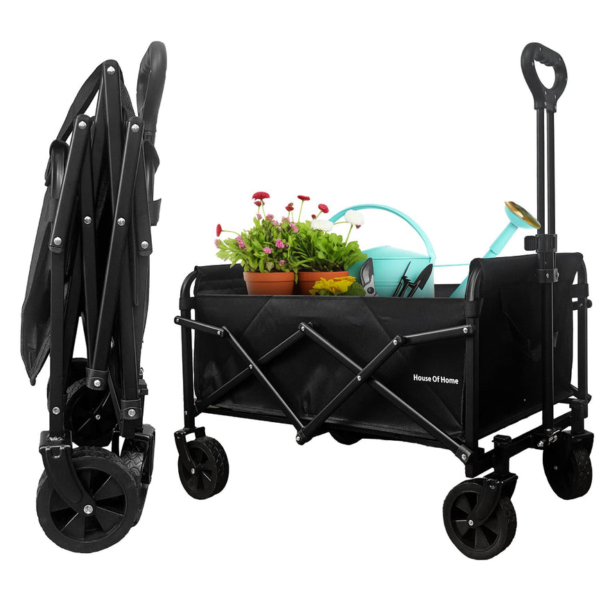 70L Foldable Utility Trolley – Heavy Duty, 100kg Load, Lockable Wheels