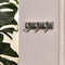 Wall Mounted Door Hook Rack – 3 Concealed Nickel Hooks on Dark Grey Board