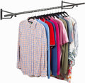 4ft Wall Mounted Clothes Rail – Steel Hanging Rack with Brackets & Fixings