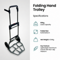 Stakx Heavy Duty Hand Trolley 80kg Steel Frame Aluminium Footplate