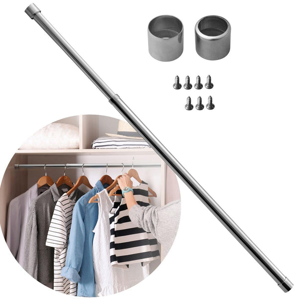 Adjustable Wardrobe Pole – Heavy Duty Steel Hanging Rail (4 Sizes