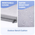 2 Seater Bench Cushions Outdoor Seat Pad – Water & UV Resistant, Removable Cover 108cm