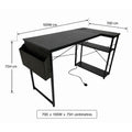 L-Shaped Gaming Desk with Built-In Charging & PC Shelf
