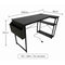 L-Shaped Gaming Desk with Built-In Charging & PC Shelf