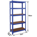 Heavy Duty 5 Tier Steel & MDF Storage Racking – 1325kg Load Capacity, Blue