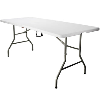Heavy Duty 6ft Folding Table – Portable Plastic Banquet & Camping BBQ Table