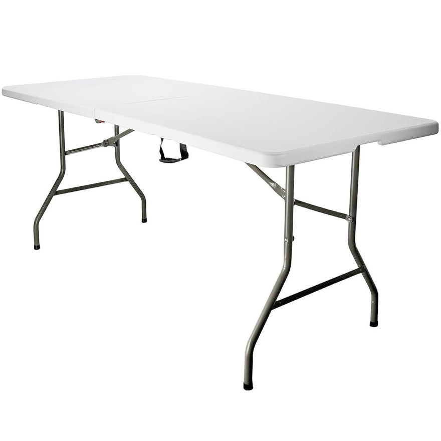 Heavy Duty 6ft Folding Table – Portable Plastic Banquet & Camping BBQ Table