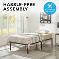 Bed Single Double King Metal Platform Bedroom Frame Easy Build With Anti Slip