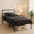 Metal Bed Frame Modern Design Single, Double, King, Extra Strong Black Finish Sturdy & Durable