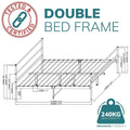 Metal Bed Frame Modern Design Single, Double, King, Extra Strong Black Finish Sturdy & Durable