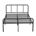 Bed Frame Metal Rounded Headboard Easy Assembly Under Storage Single Double King
