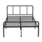 Bed Frame Metal Rounded Headboard Easy Assembly Under Storage Single Double King