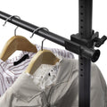 Floor to Ceiling Telescopic Wardrobe Organiser – Double Hanging Clothes Rail, Black & White